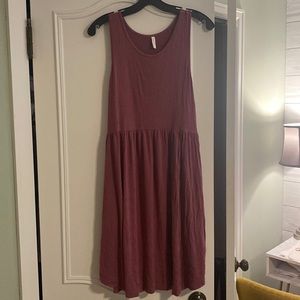 Cotton A line dress with pockets